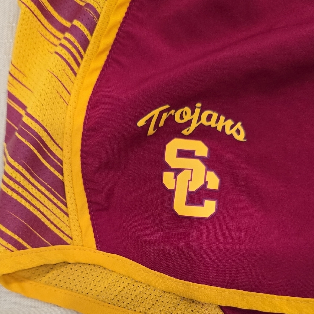 Nike USC Trojans Athletic Shorts Maroon Gold Size S Dri Fit - Picture 4 of 7